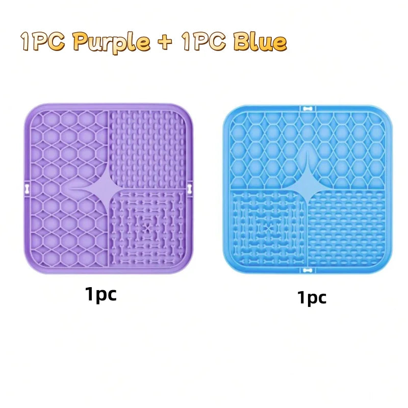 Pet Lick Silicone Mat Dogs Pet Slow Food Plate for Dog Bathing Distraction Silicone Dog Sucker Food Training Dog Feeder Supplies