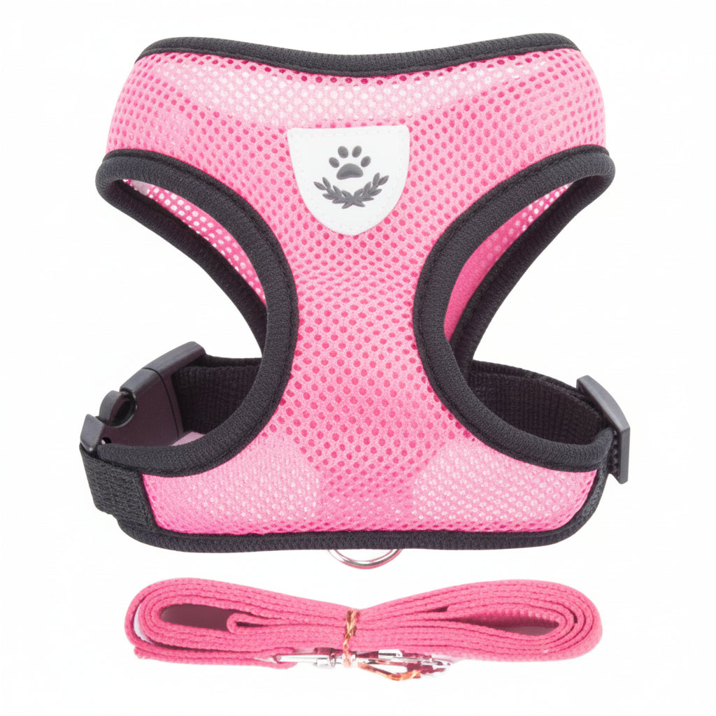 Cat Harness Vest Walking Lead Leash for Puppy Dogs Collar Polyester Adjustable Mesh Dog Harness for Small Medium Pet Accessories