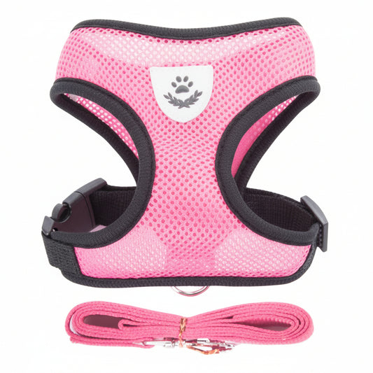 Cat Harness Vest Walking Lead Leash for Puppy Dogs Collar Polyester Adjustable Mesh Dog Harness for Small Medium Pet Accessories