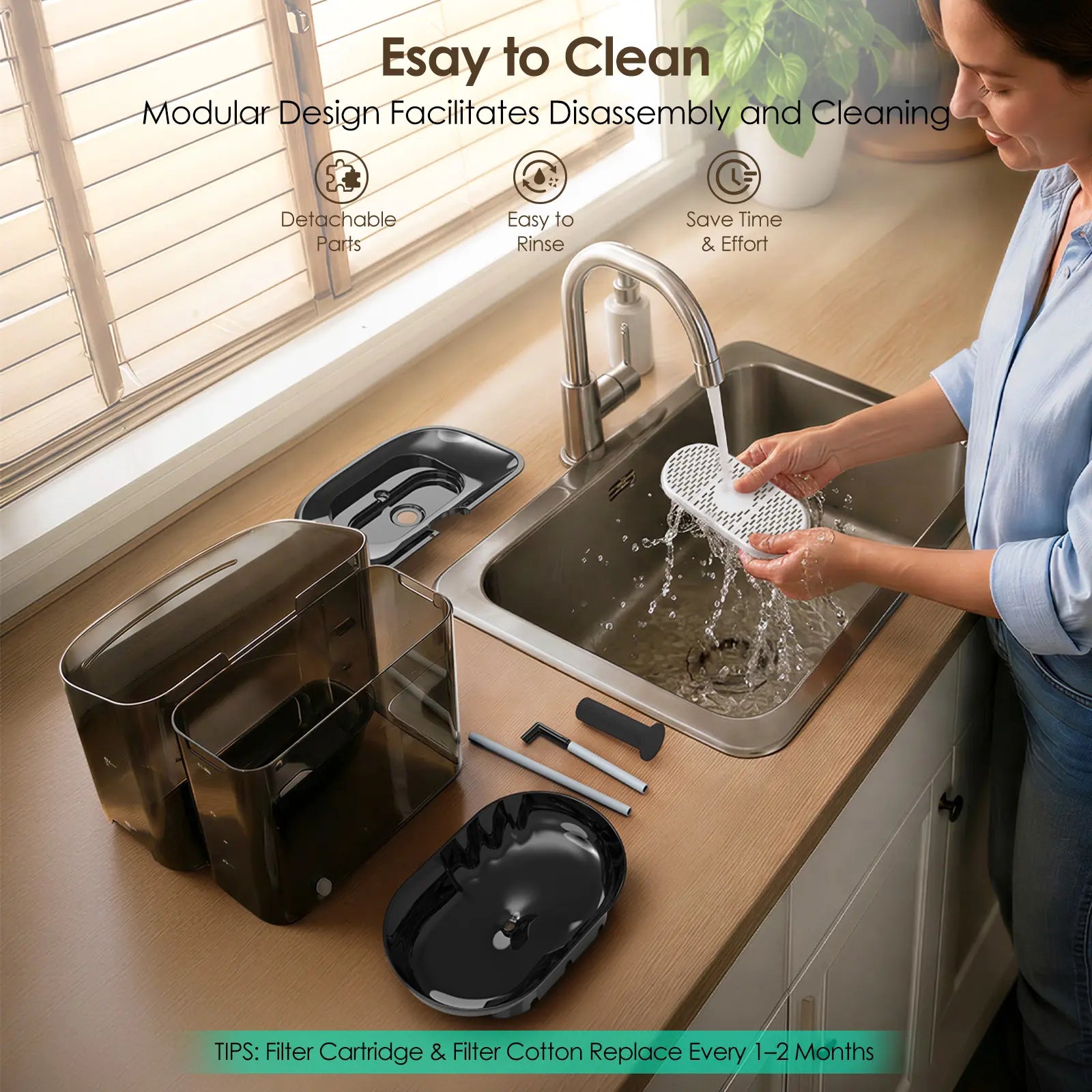 VEWO 11L Large Dog Water Fountain for Big Breeds, No Spill Dog Water Bowl Dispenser with Deep Basin, BPA Free, Ultra Quiet, 7 Days No Refill for Large Dogs/Multi-Pet Homes,Dealsforyoudays