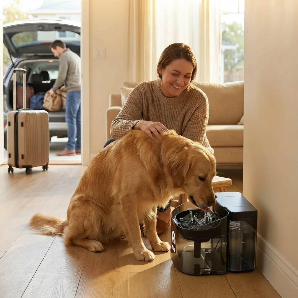VEWO 11L Large Dog Water Fountain for Big Breeds, No Spill Dog Water Bowl Dispenser with Deep Basin, BPA Free, Ultra Quiet, 7 Days No Refill for Large Dogs/Multi-Pet Homes,Dealsforyoudays