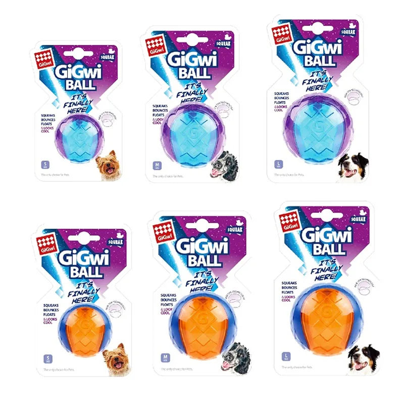 Pet Dog Puppy Squeaky Chew Toys Sound Pure Natural Non-Toxic Rubber Outdoor Play Small Large Dogs Funny Ball for Dog Accessories