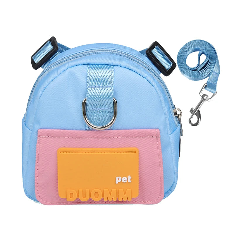Fashion Pet Dog Schoolbag for Small Dogs Large Space Shiba Inu Backpack Harness Pet Outdoor Supplies Accessories Snack Bags