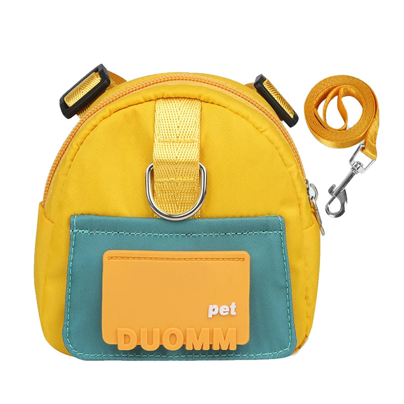 Fashion Pet Dog Schoolbag for Small Dogs Large Space Shiba Inu Backpack Harness Pet Outdoor Supplies Accessories Snack Bags