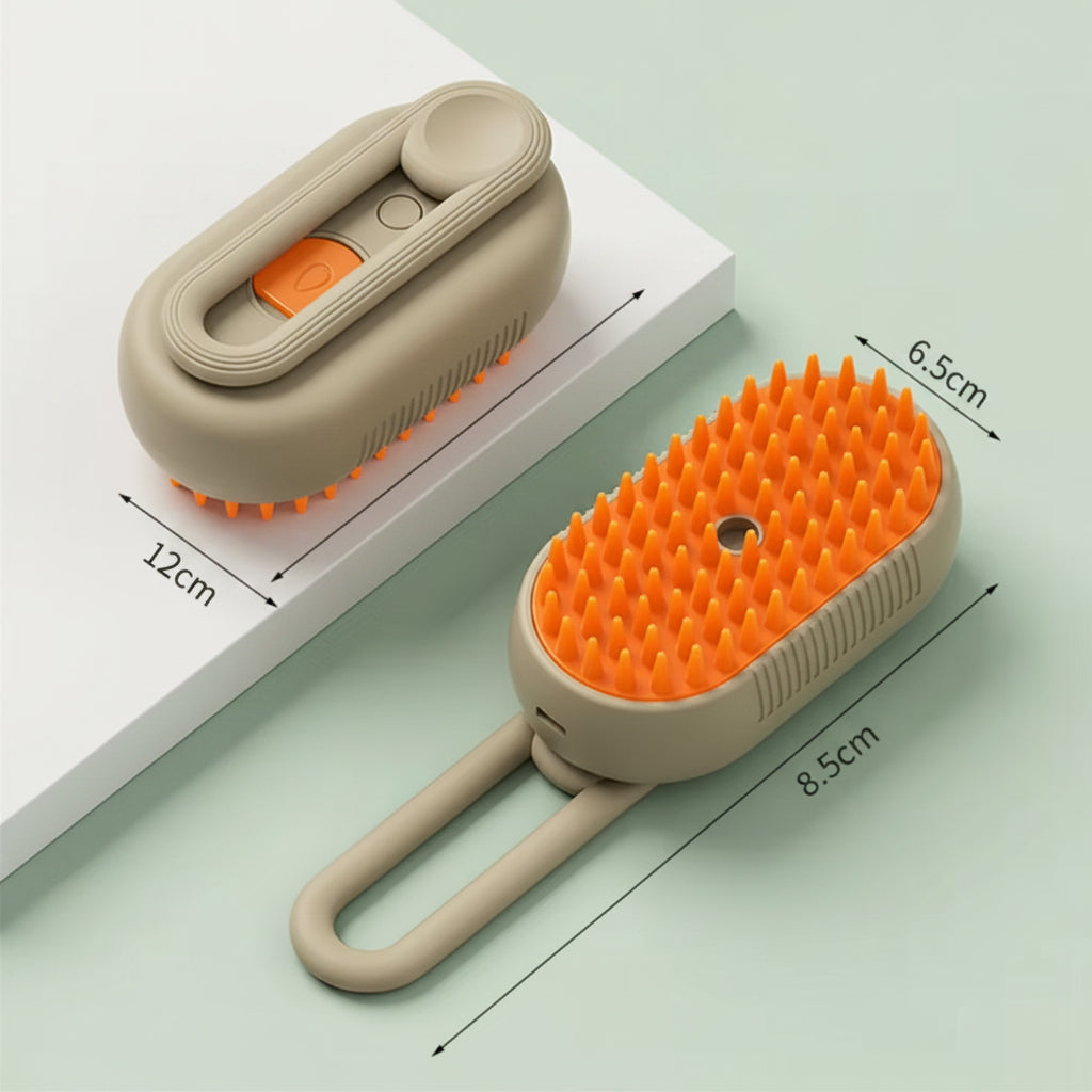 New Pet Spray Comb for Cats and Dogs Pet Electric Spray Hair Removal Comb One Key Spray Anti-Flying Massage Brush, Clean Massage