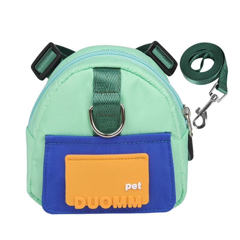 Fashion Pet Dog Schoolbag for Small Dogs Large Space Shiba Inu Backpack Harness Pet Outdoor Supplies Accessories Snack Bags