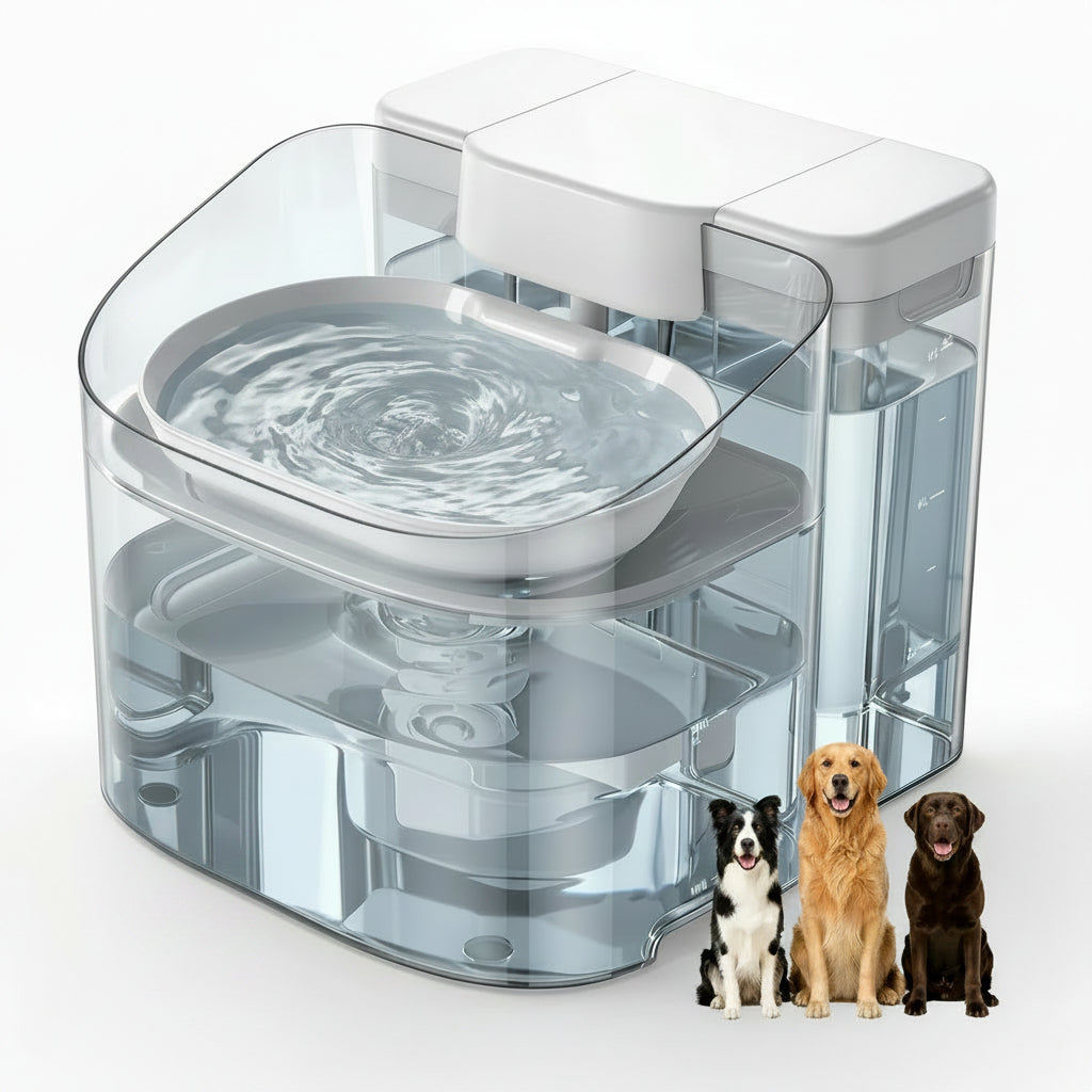 VEWO 11L Large Dog Water Fountain for Big Breeds, No Spill Dog Water Bowl Dispenser with Deep Basin, BPA Free, Ultra Quiet, 7 Days No Refill for Large Dogs/Multi-Pet Homes,Dealsforyoudays